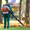 Final mowing and leaf blowing for a clean finish